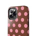 Big Polka Dot | Brown and Pink