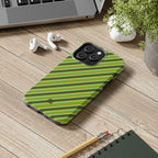 Angelina Stripes | Olive - iPhone Case