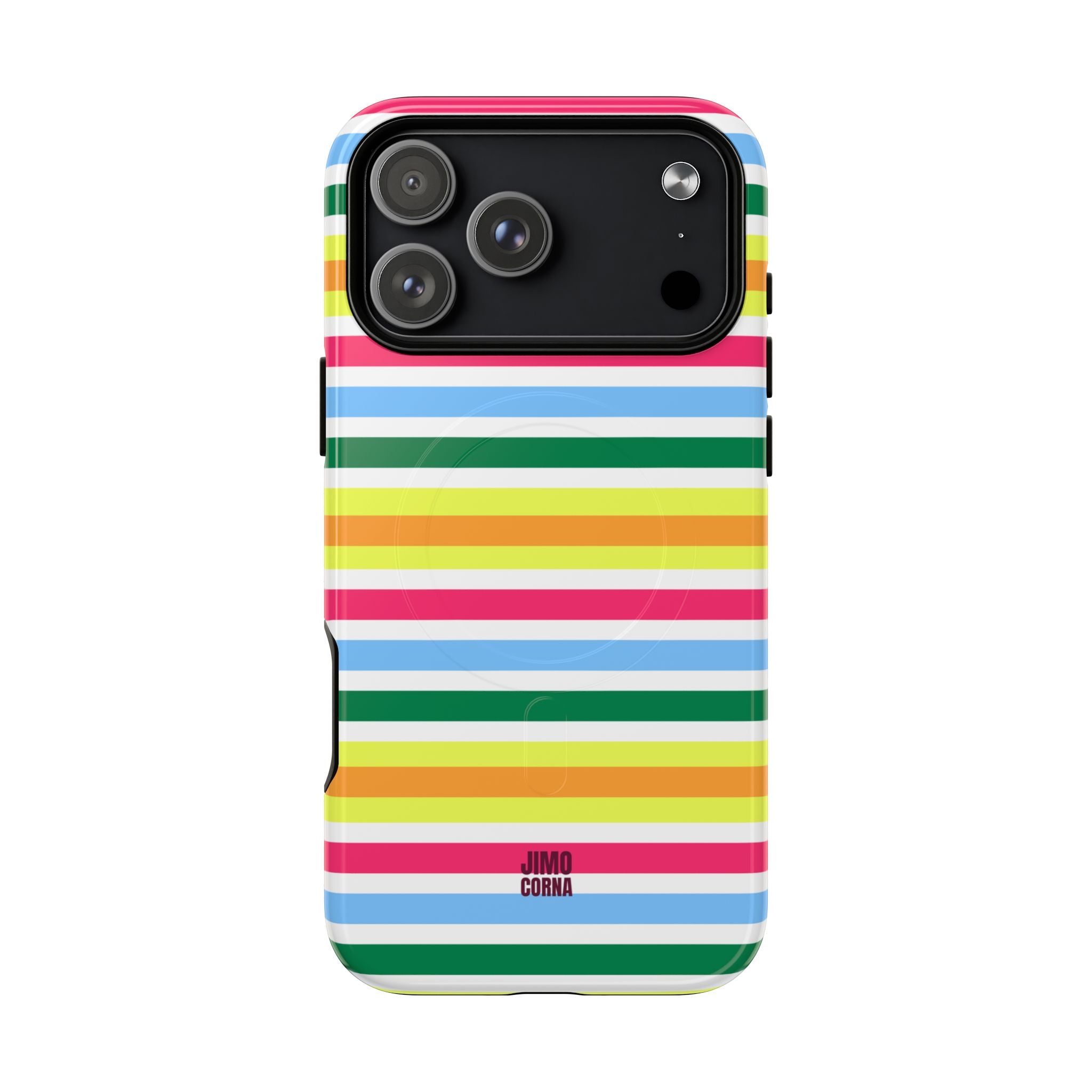Rainbow Sorbet Stripe MagSafe iPhone Case