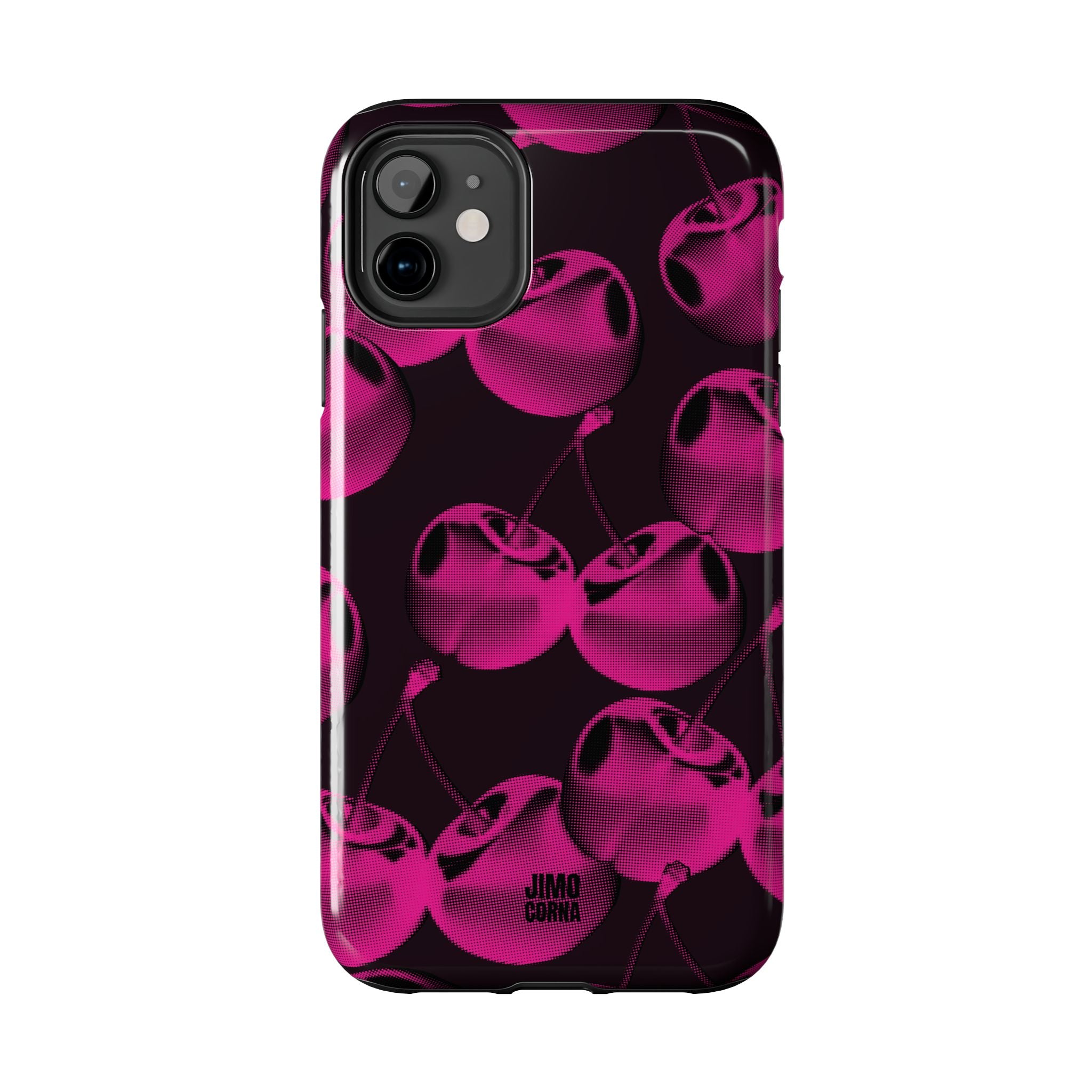 Hot Pink Retro Cherries