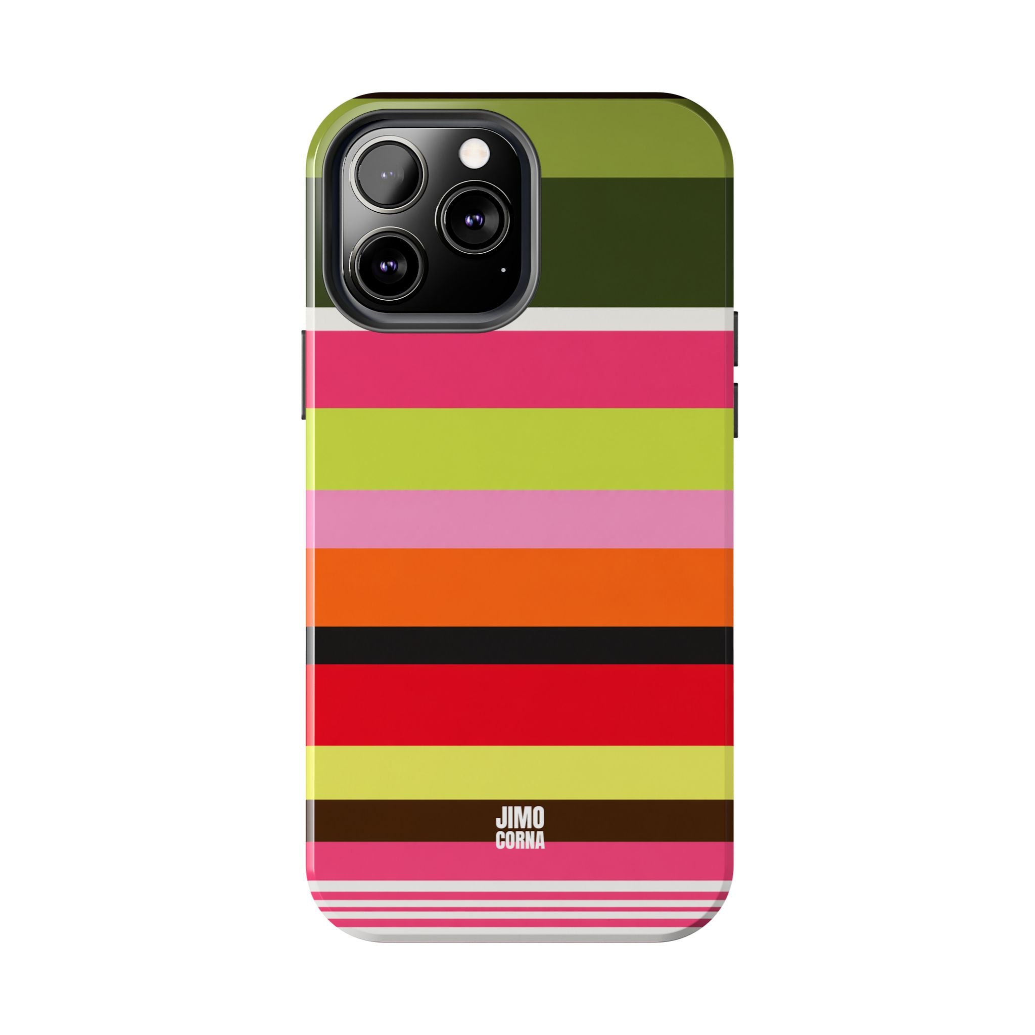 Berry Citrus Stripe iPhone Case