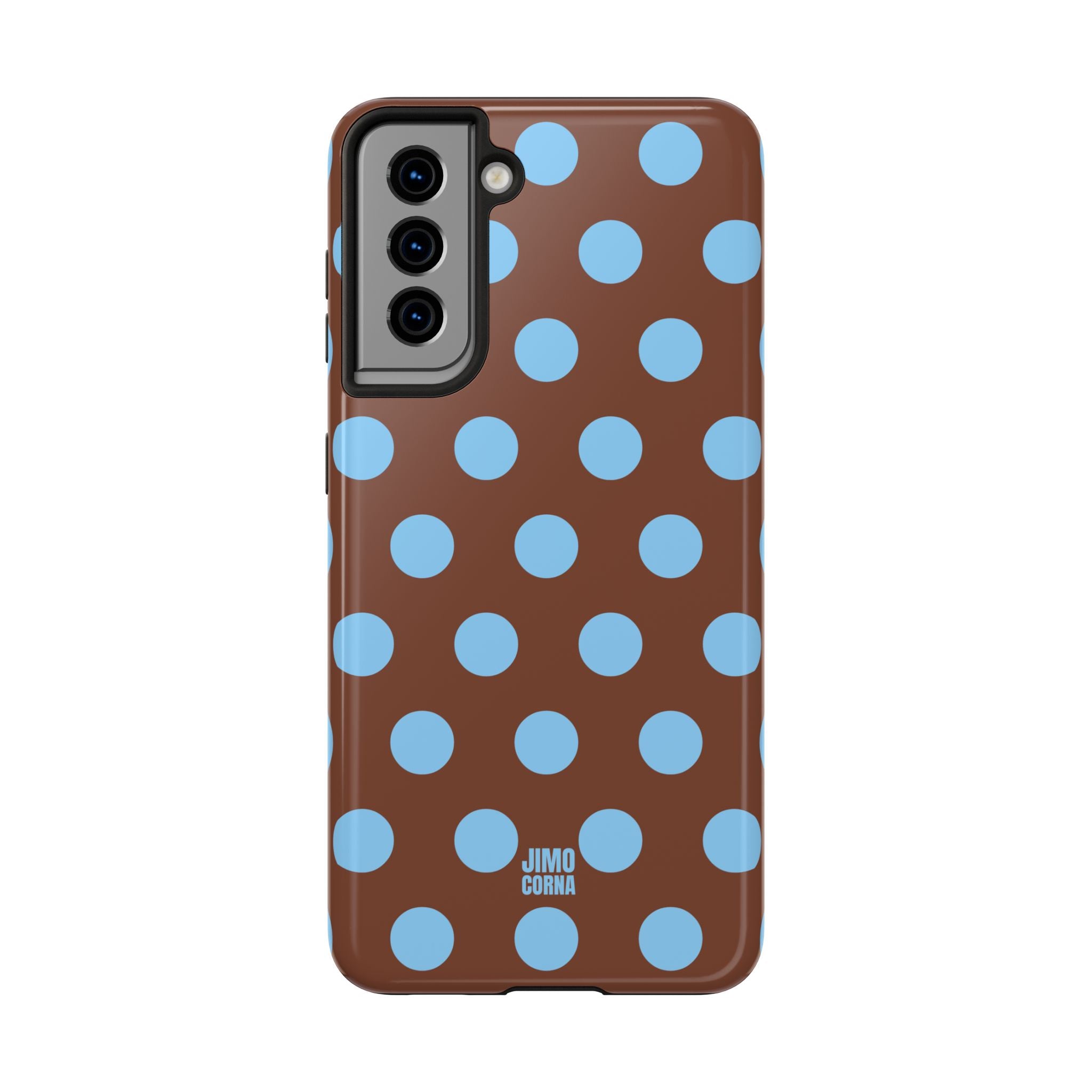 Big Polka Dot | Brown and Blue