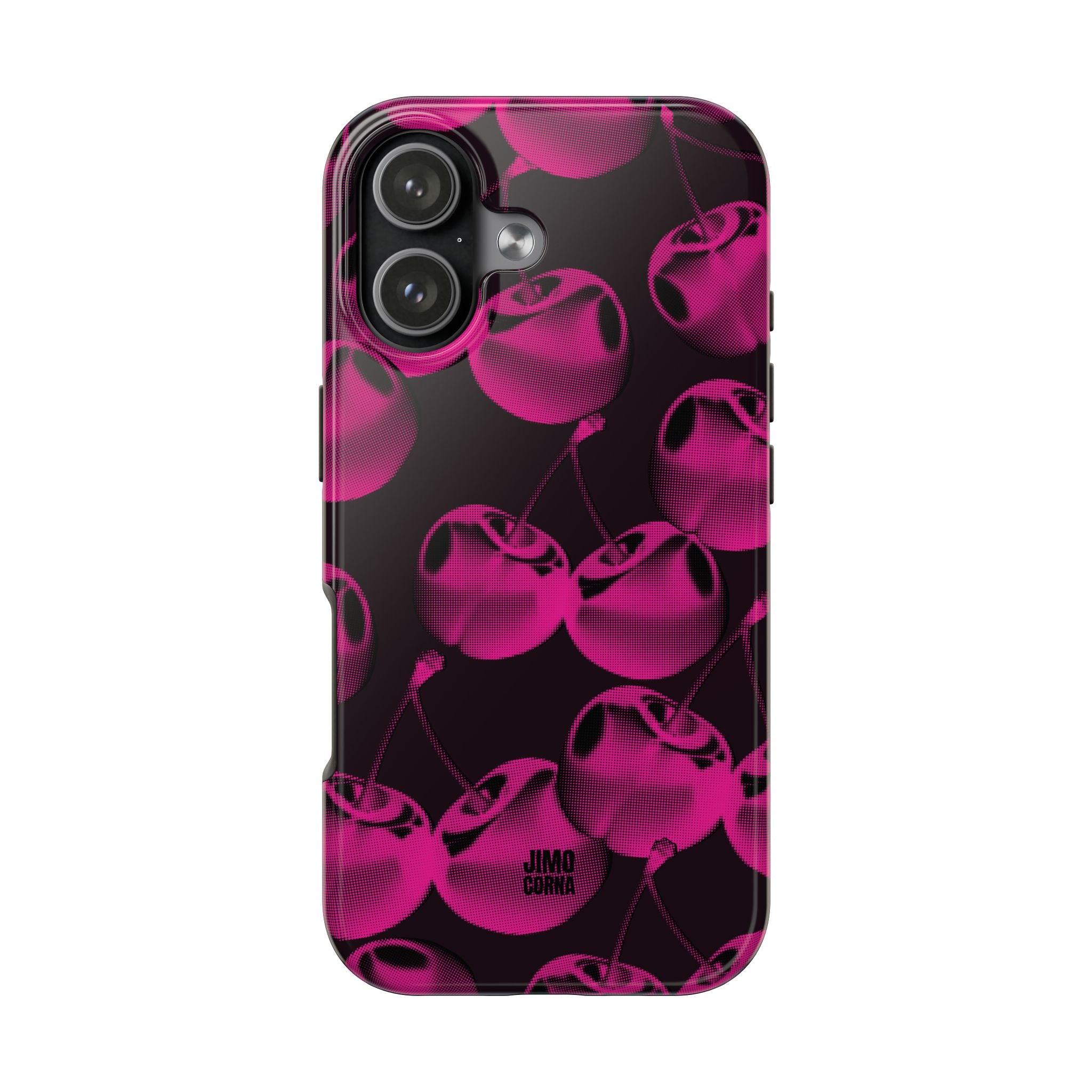 Hot Pink Retro Cherries