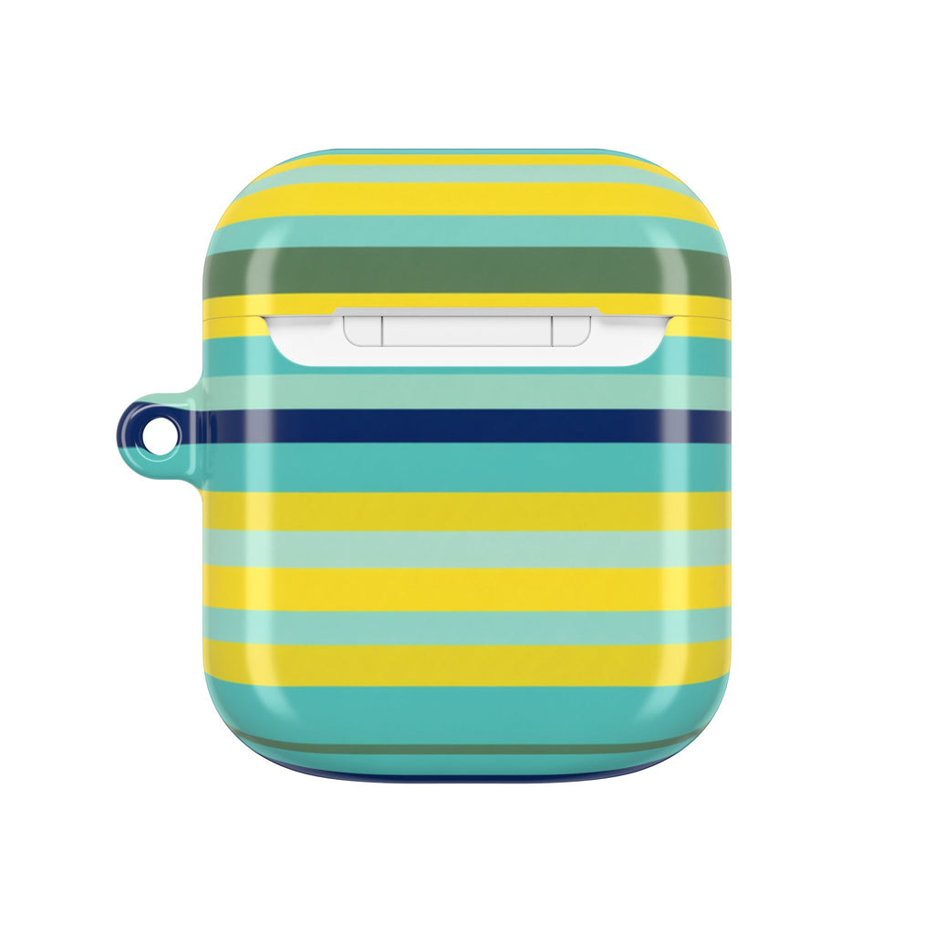 Blue Lemon Stripe AirPods Case