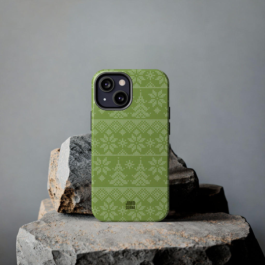 Holiday Knit | Green iPhone Case