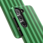 Olive Green Bold Stripes