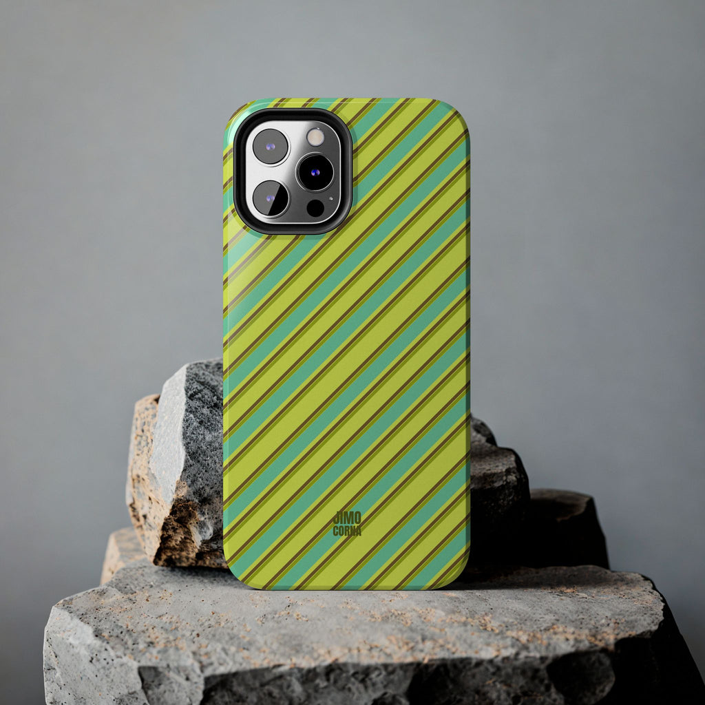 Angelina Stripes | Green - iPhone Case
