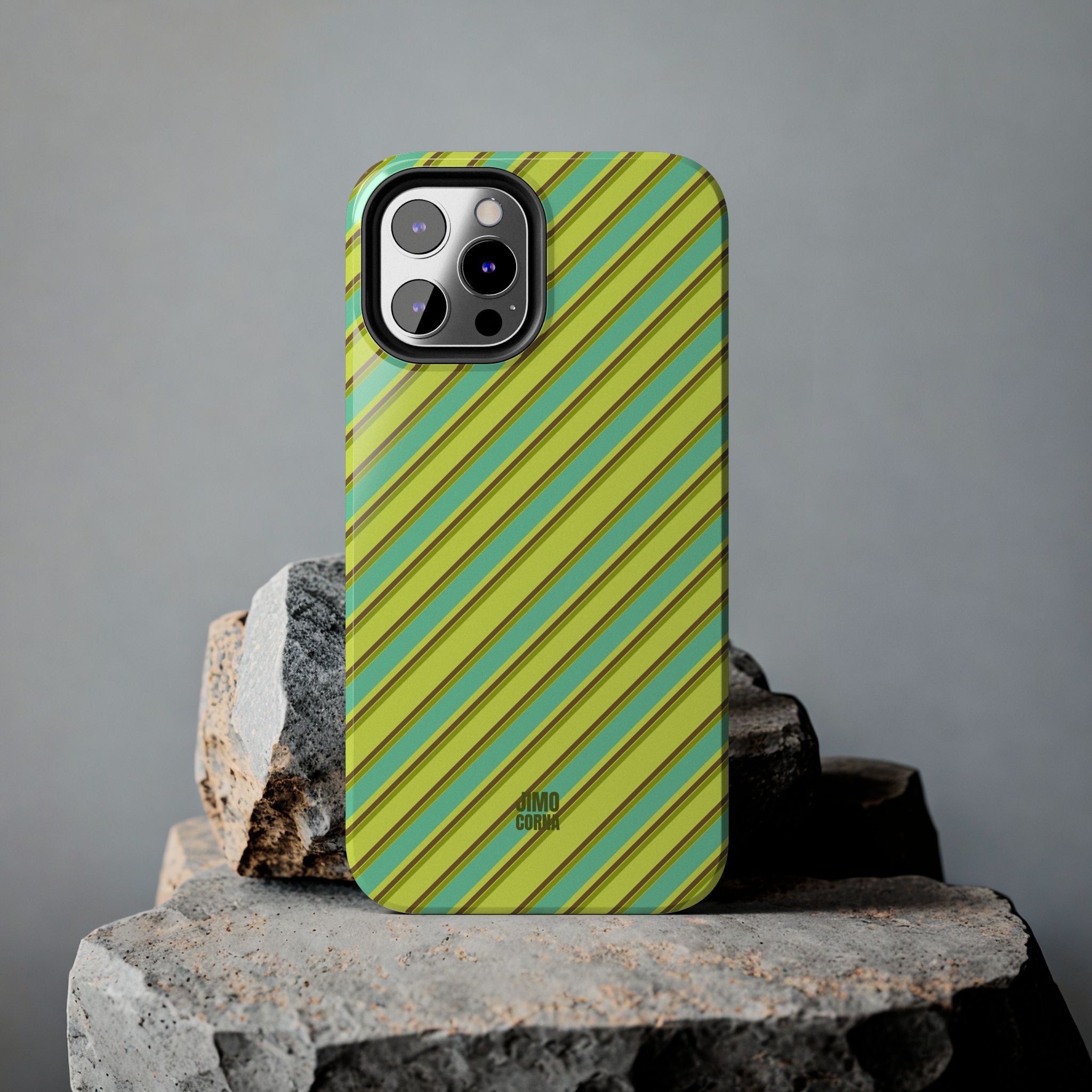 Angelina Stripes | Green - iPhone Case