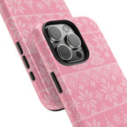 Holiday Knit | Pink iPhone Case