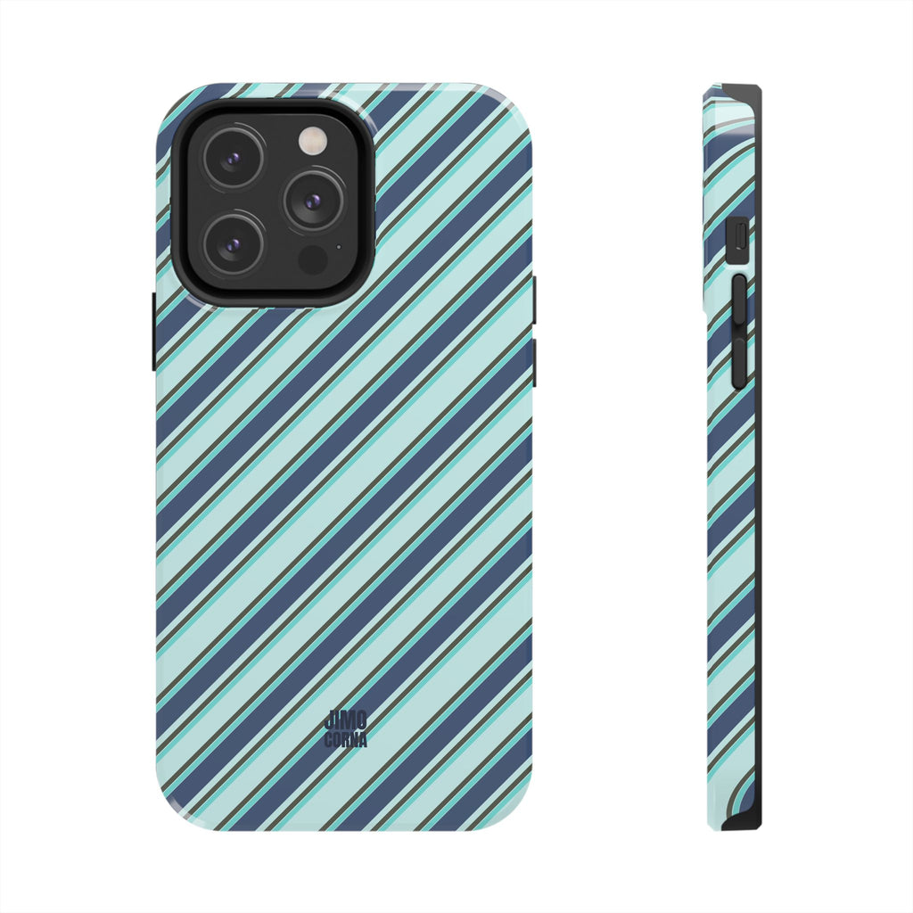 Angelina Stripes | Blue - iPhone Case