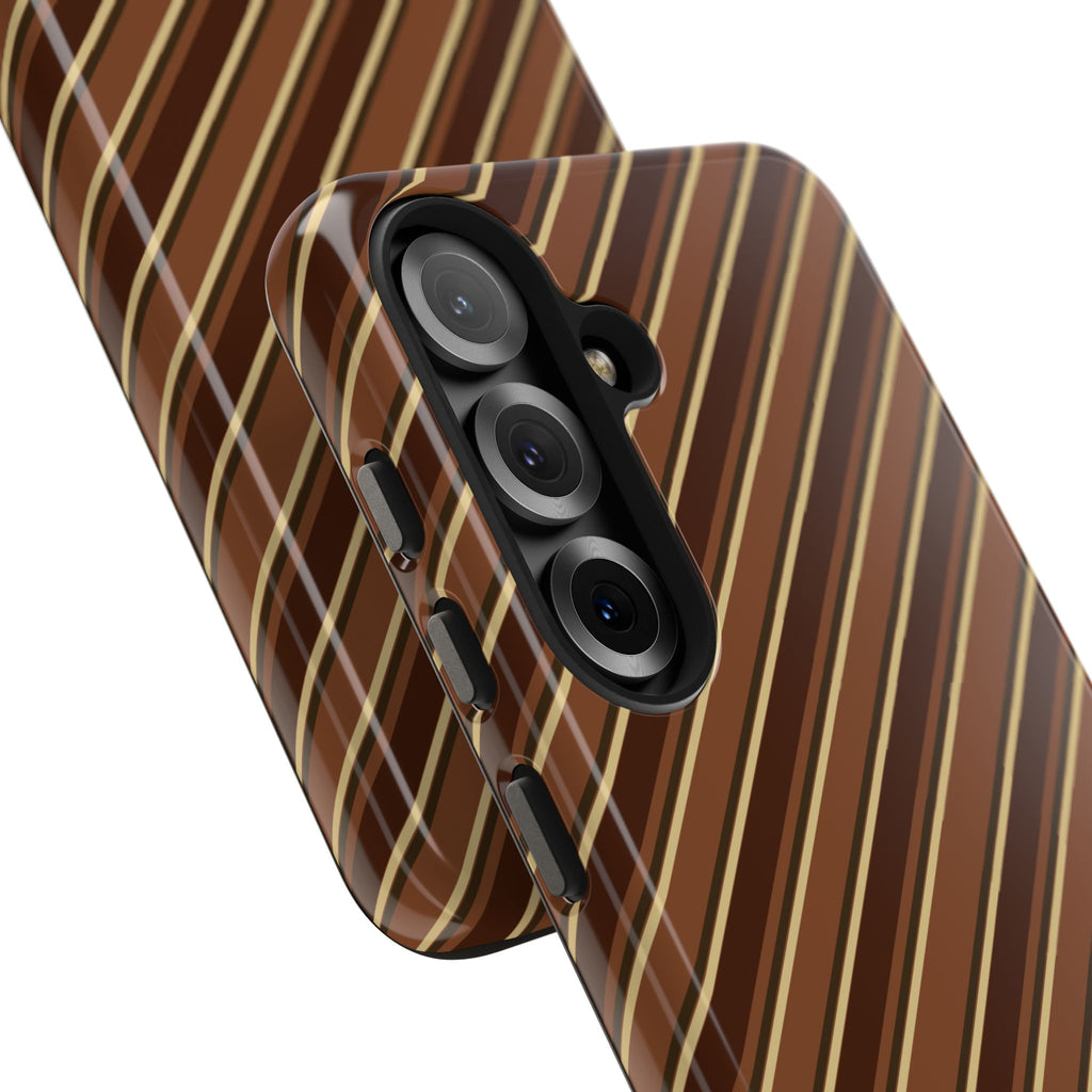 Angelina Stripes | Brown - Samsung Galaxy Case