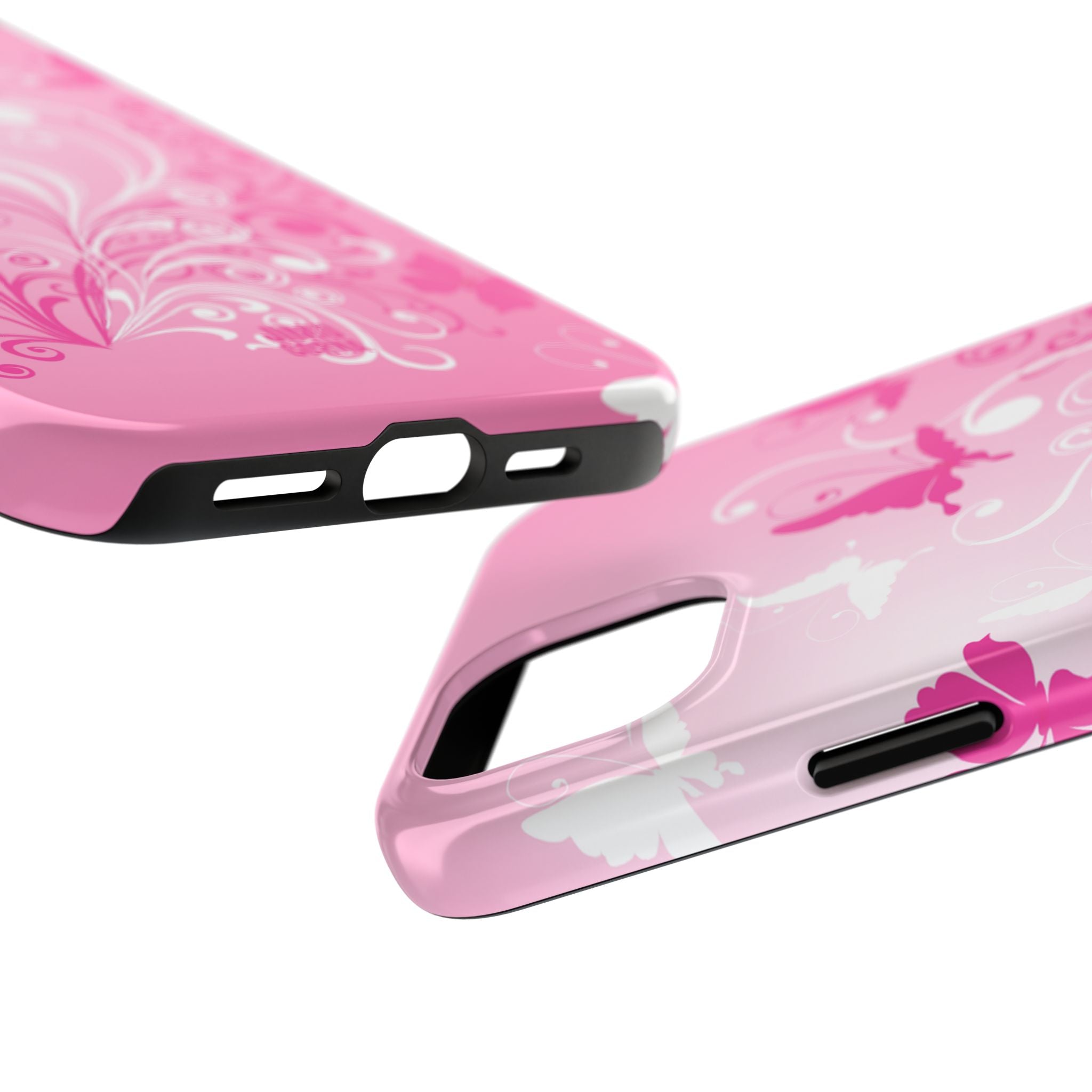 Pink Flutter Garden iPhone Case