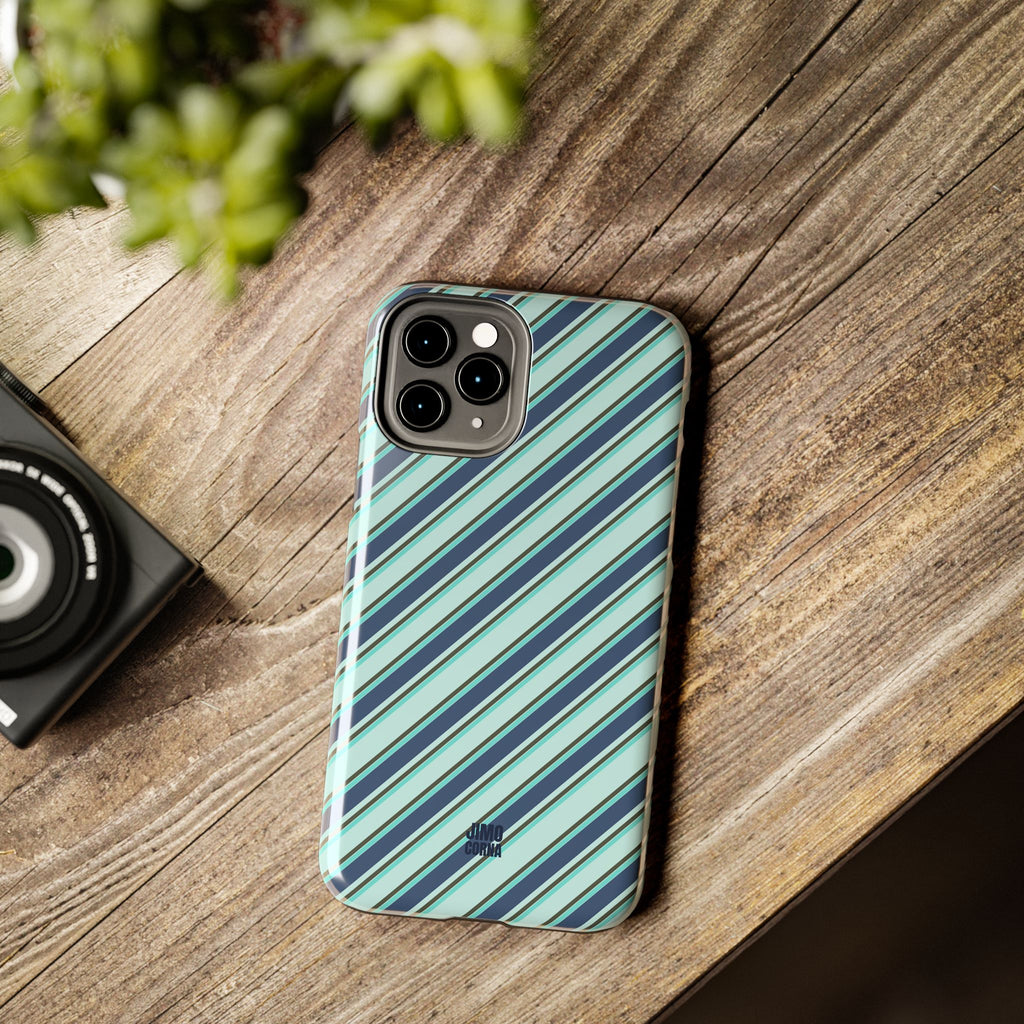 Angelina Stripes | Blue - iPhone Case