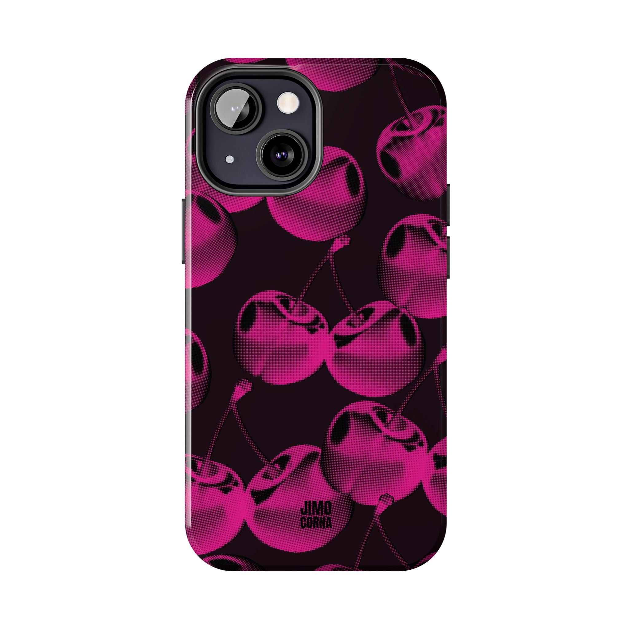 Hot Pink Retro Cherries