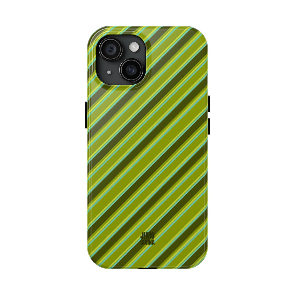 Angelina Stripes | Olive - iPhone Case