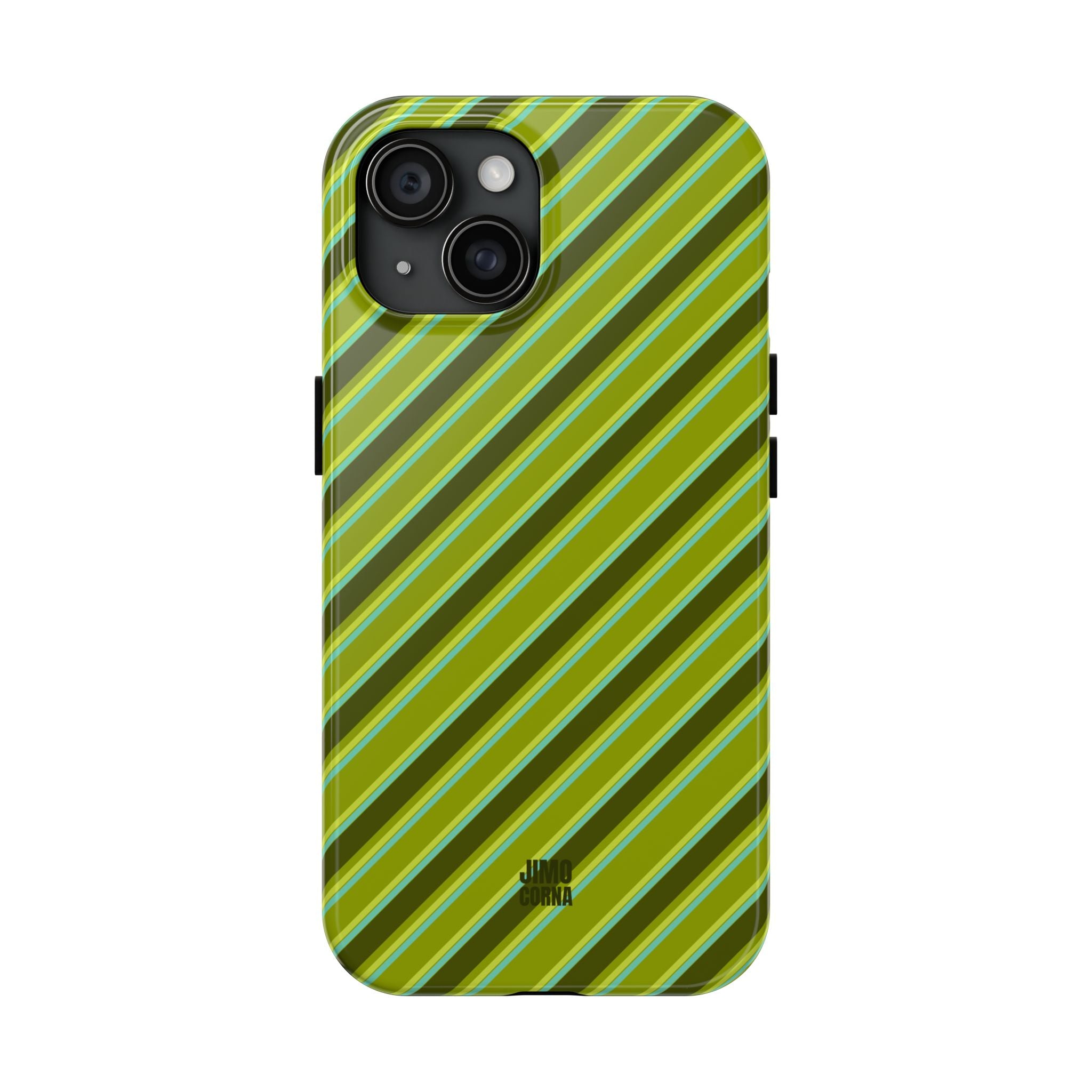 Angelina Stripes | Olive - iPhone Case