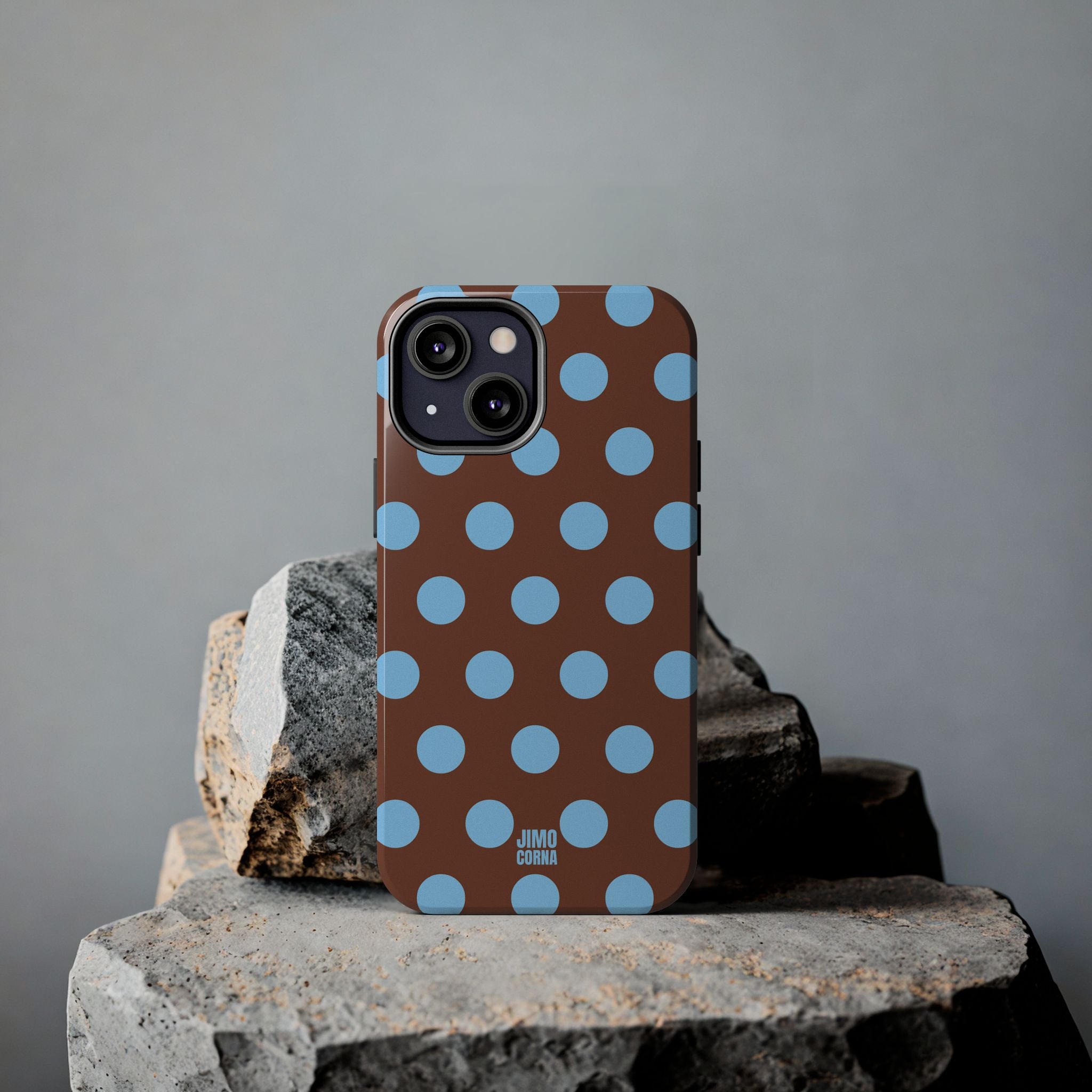 Big Polka Dot | Brown and Blue