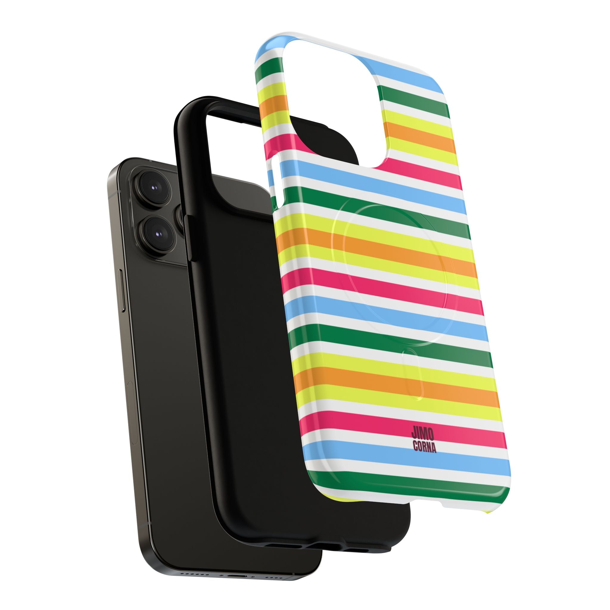 Rainbow Sorbet Stripe MagSafe iPhone Case