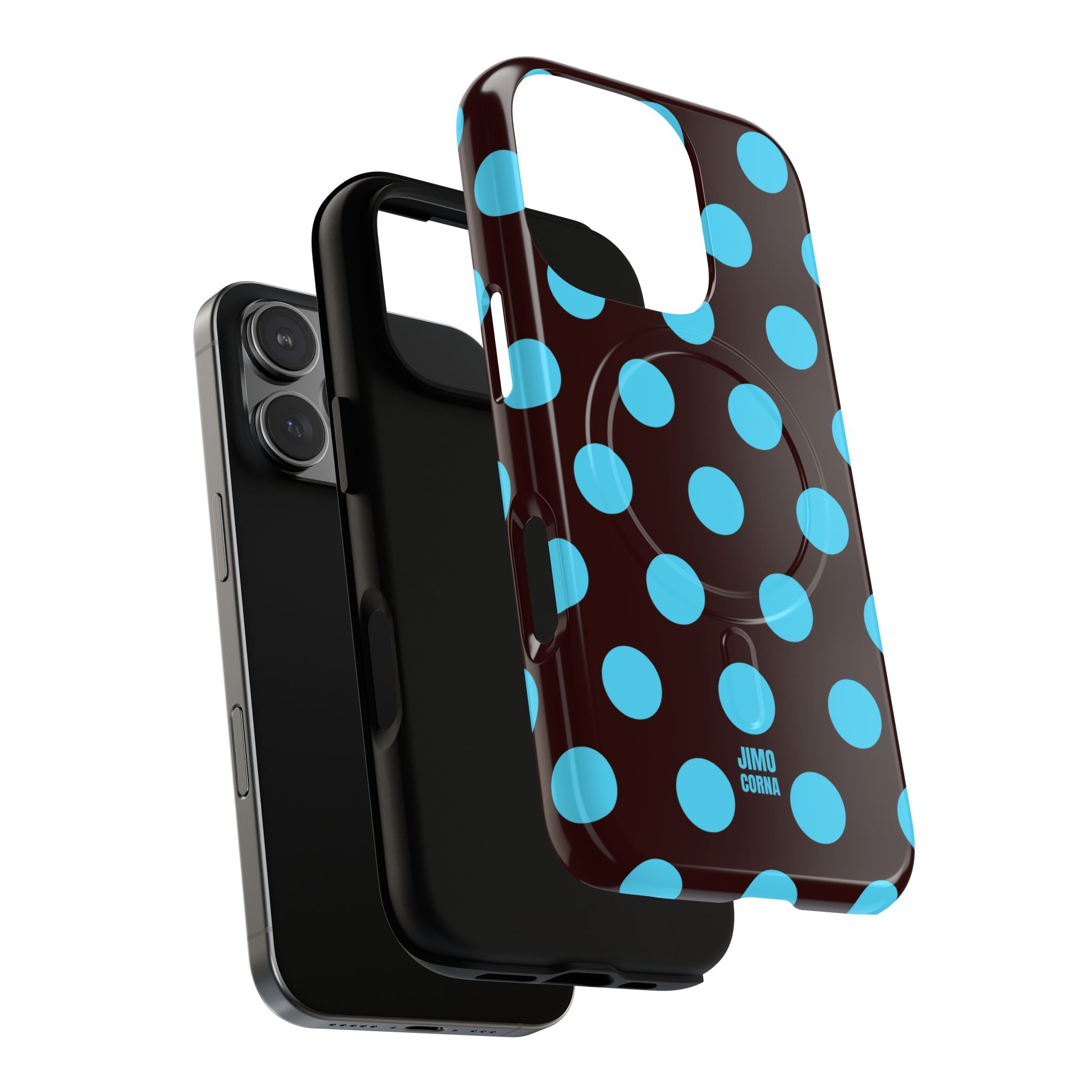Big Polka Dot | Brown and Blue