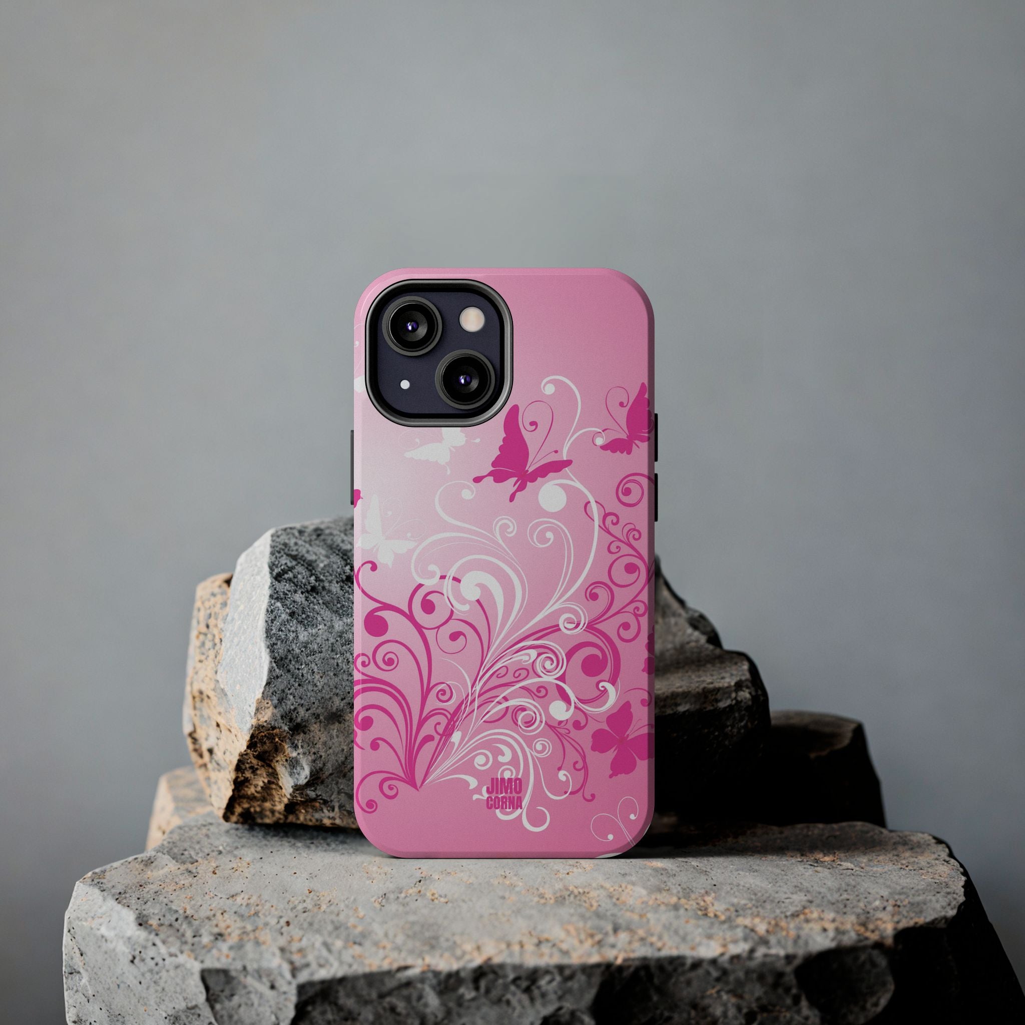 Pink Flutter Garden iPhone Case