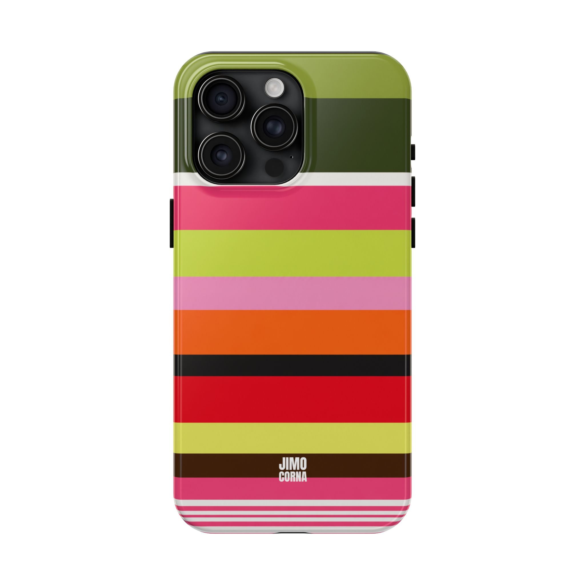 Berry Citrus Stripe iPhone Case