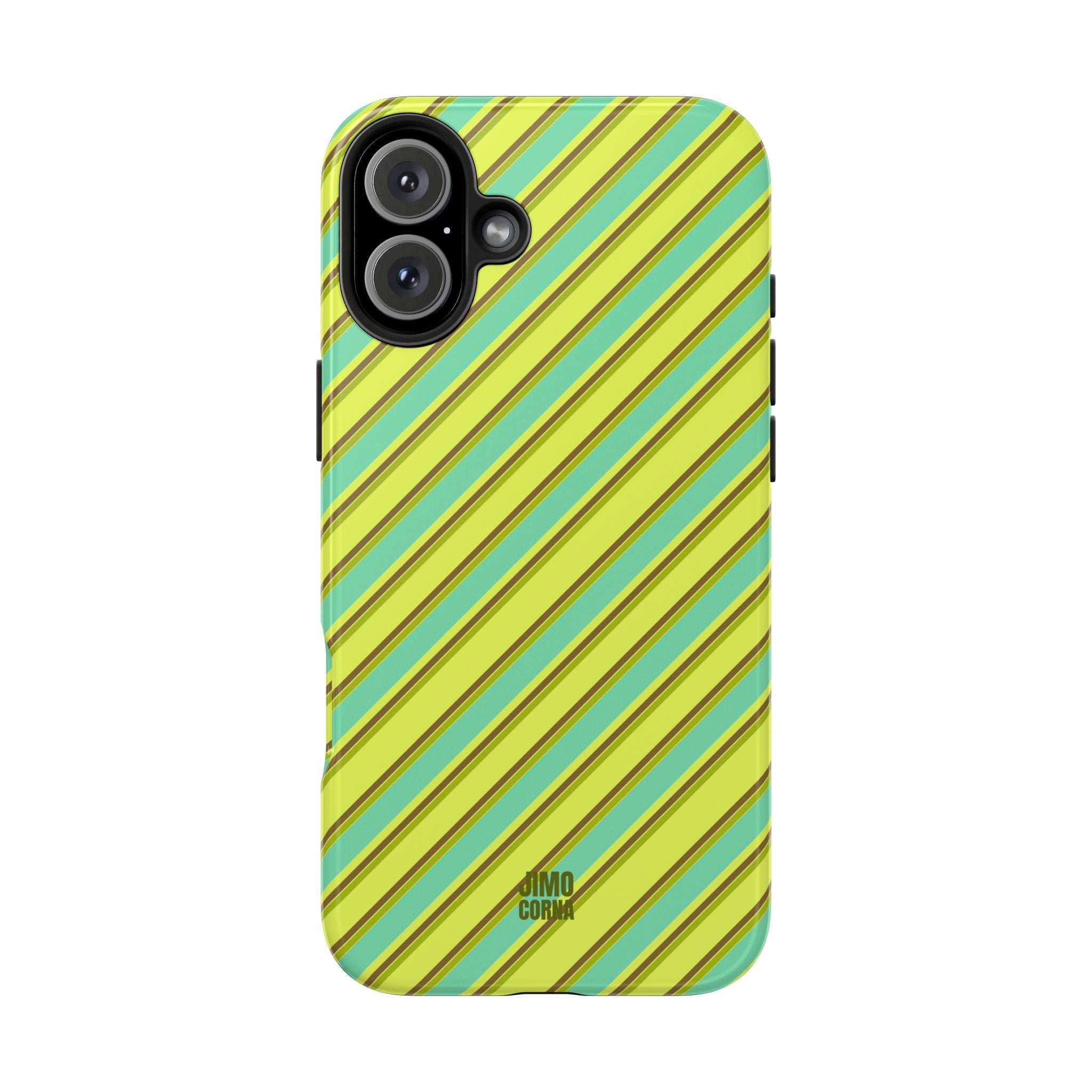 Angelina Stripes | Green - iPhone Case
