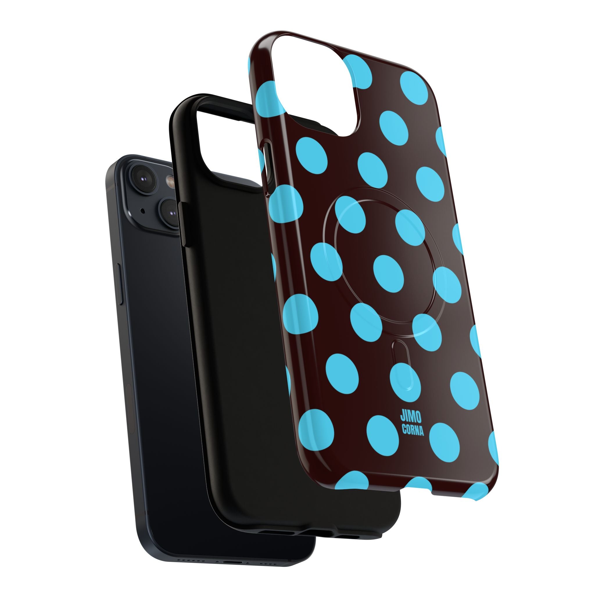 Big Polka Dot | Brown and Blue