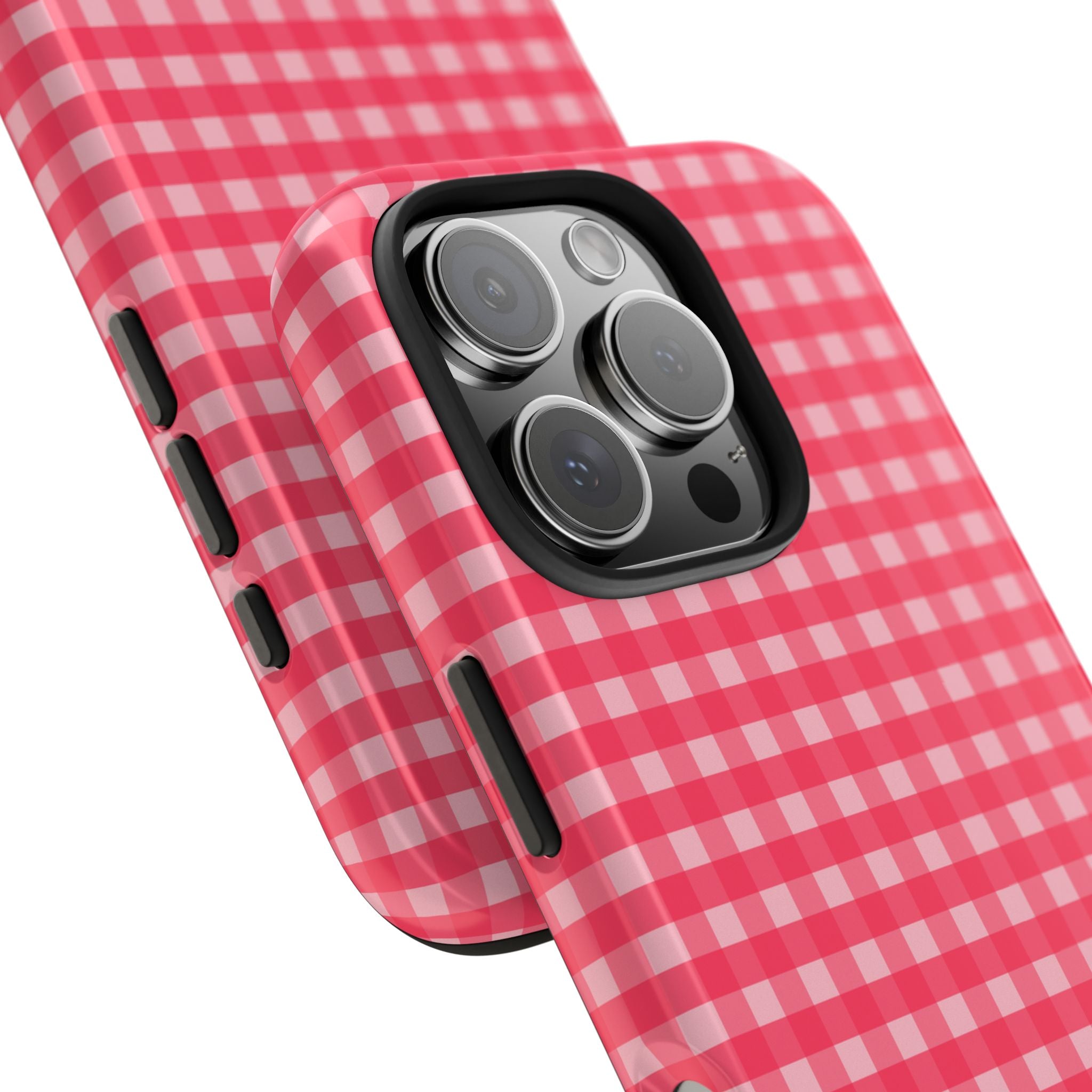 Farm Gingham iPhone Case | Hot Pink