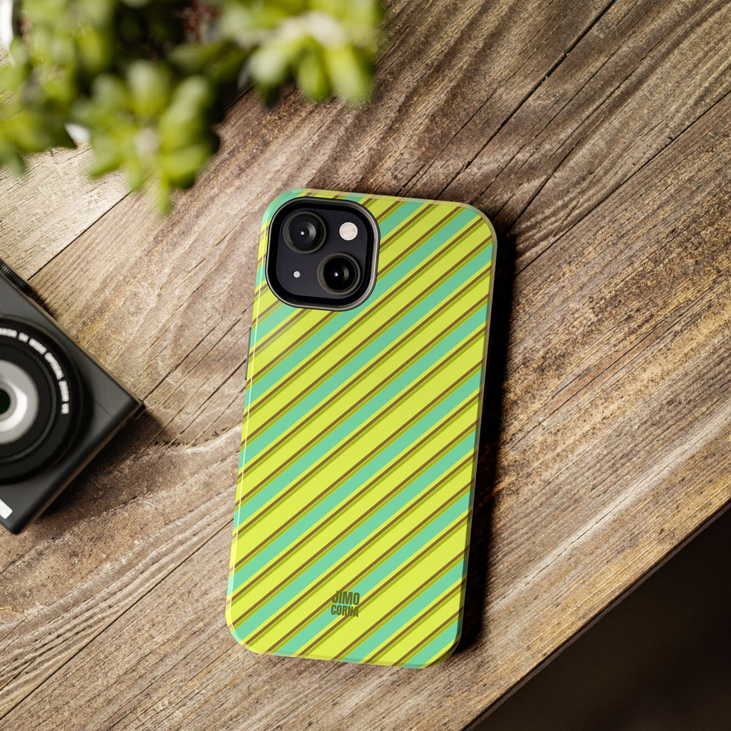Angelina Stripes | Green - iPhone Case