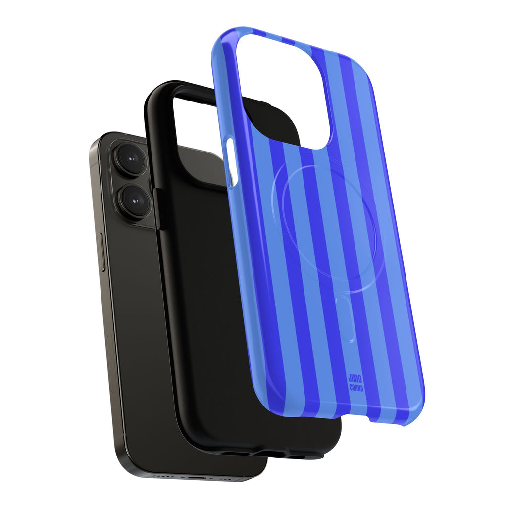 Blueberry Bold Stripes MagSafe iPhone Case