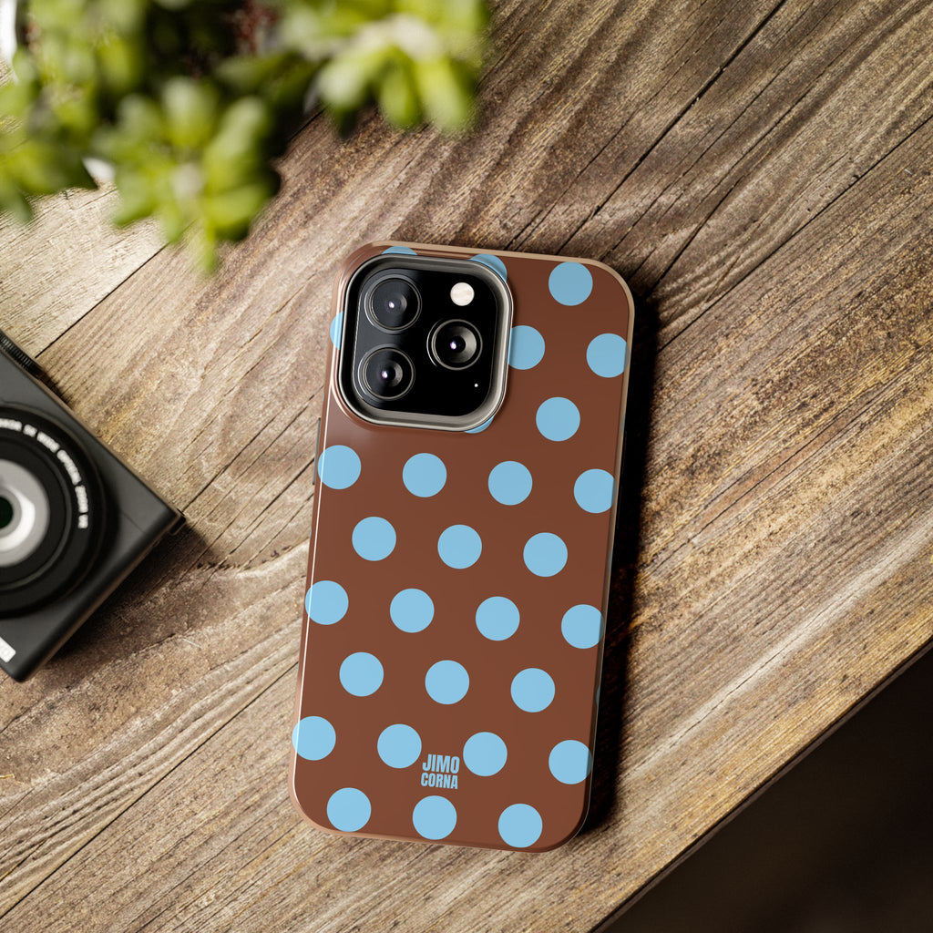 Big Polka Dot | Brown and Blue