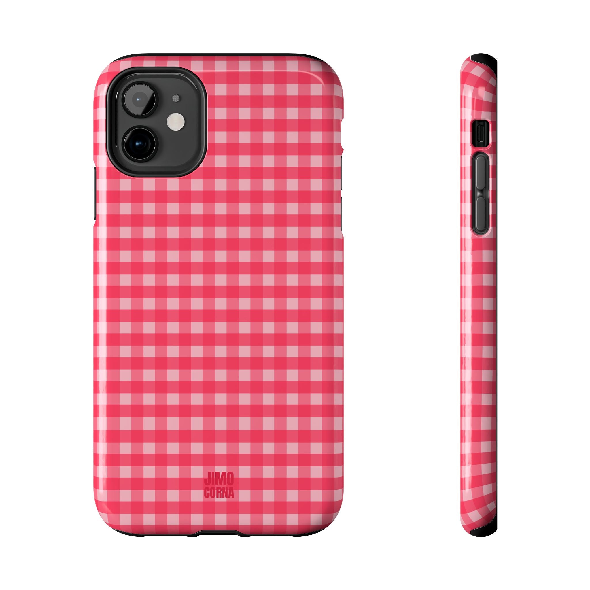 Farm Gingham iPhone Case | Hot Pink