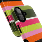 Berry Citrus Stripe MagSafe iPhone Case