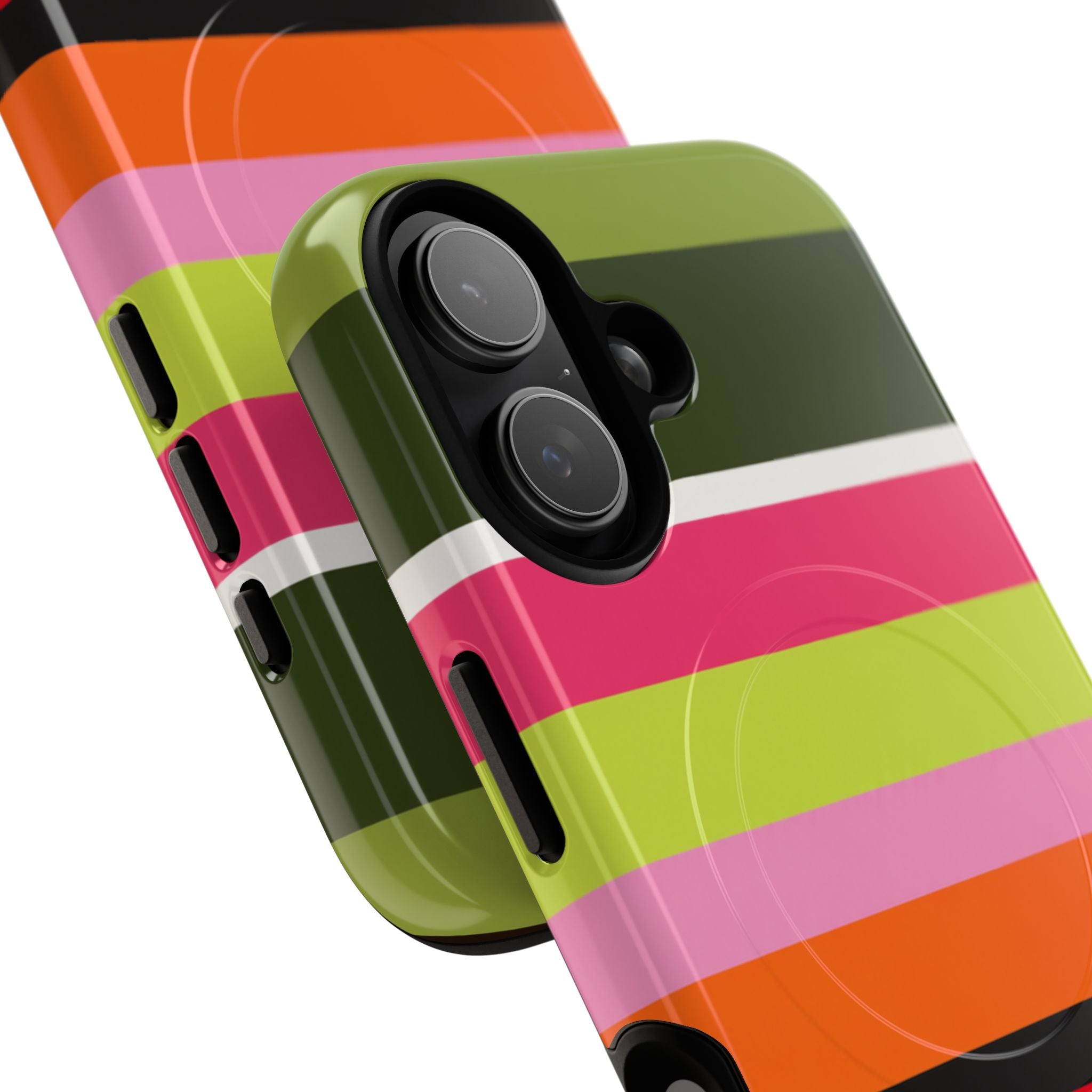 Berry Citrus Stripe MagSafe iPhone Case
