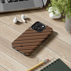 Angelina Stripes | Brown - iPhone Case