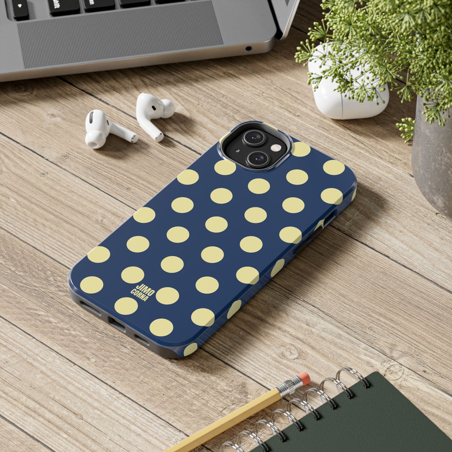 Big Polka Dot | Blue and Cream