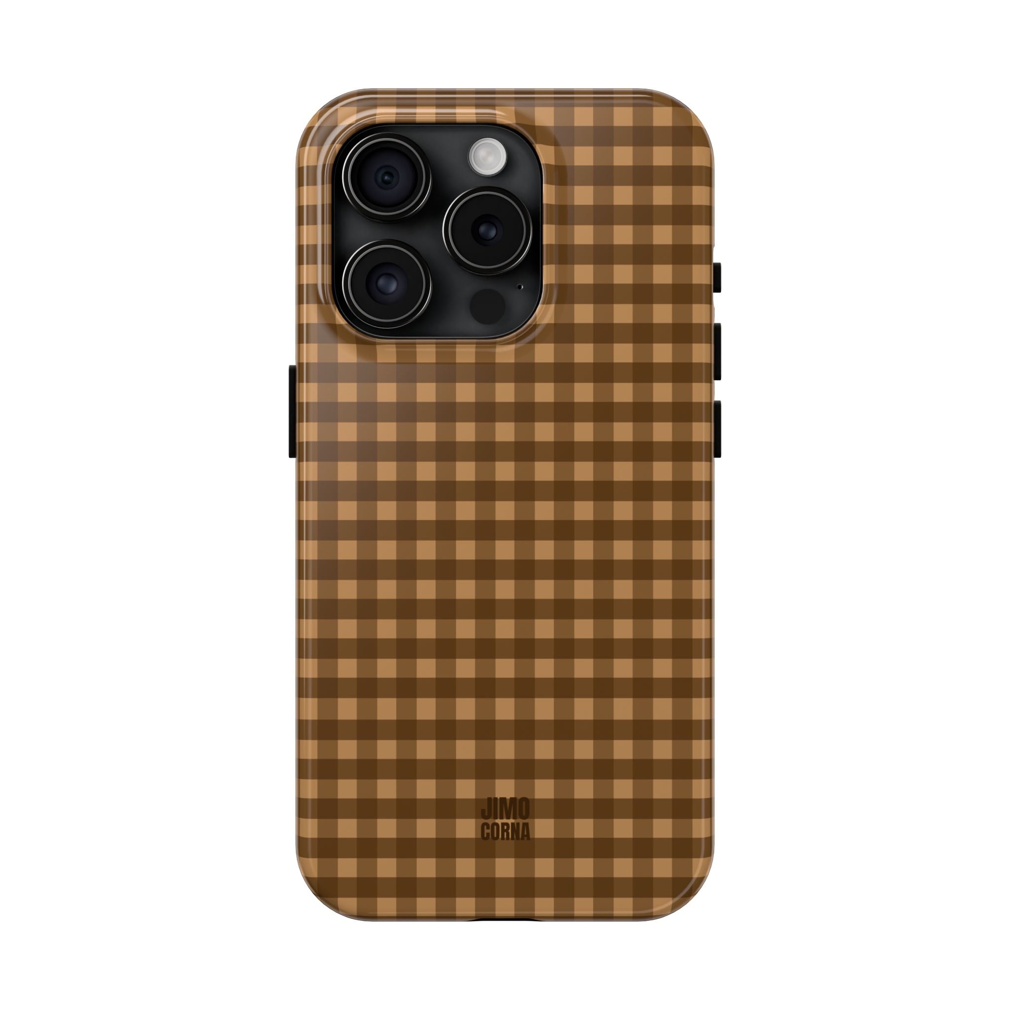 Farm Gingham iPhone Case | Brown