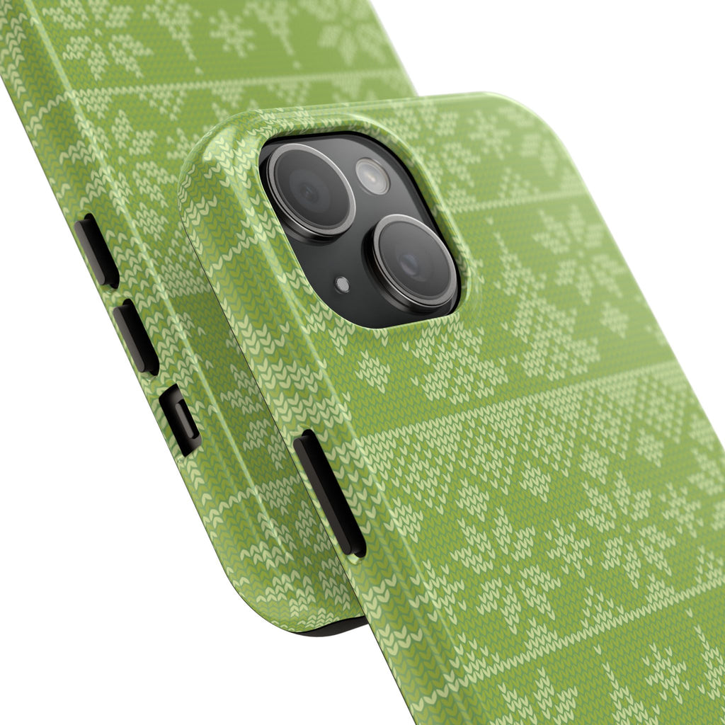 Holiday Knit | Green iPhone Case