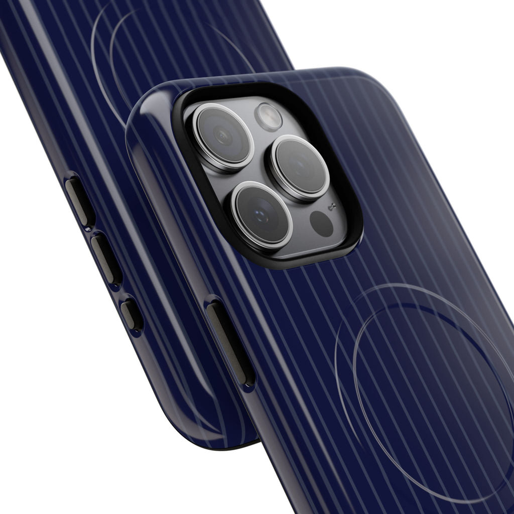 Navy Blue Soft Stripes