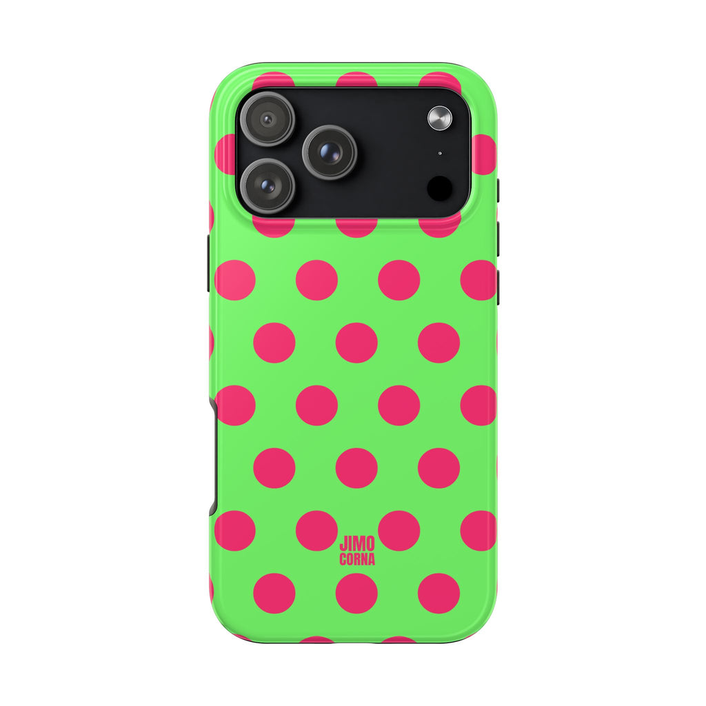 Big Polka Dot | Green and Pink