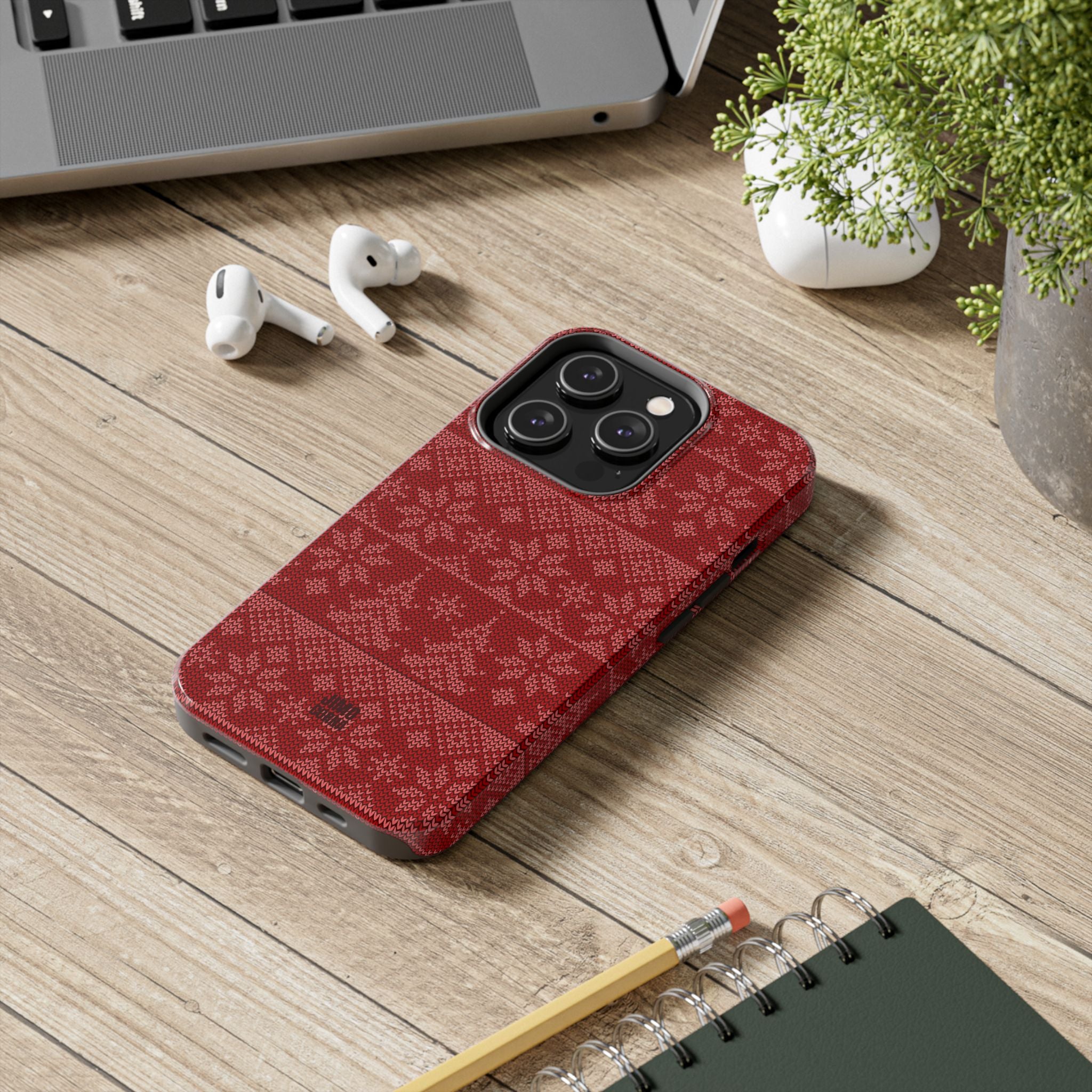 Holiday Knit | Red iPhone Case