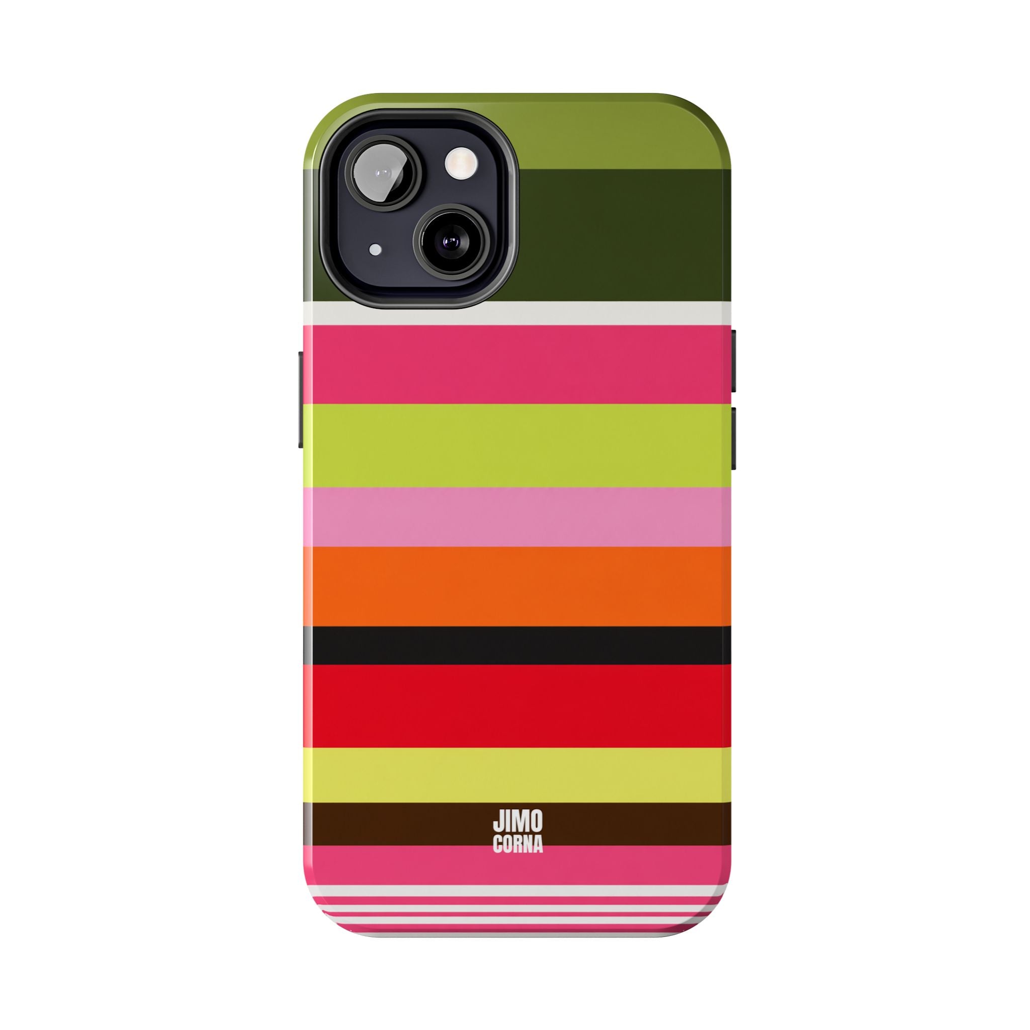 Berry Citrus Stripe iPhone Case
