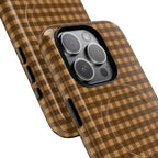 Farm Gingham MagSafe iPhone Case | Brown