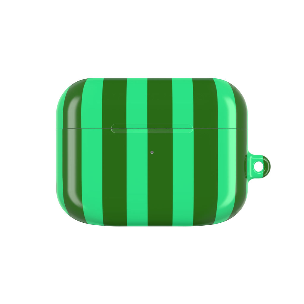 Bold Stripes AirPods Case | Olive Green