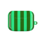 Bold Stripes AirPods Case | Olive Green