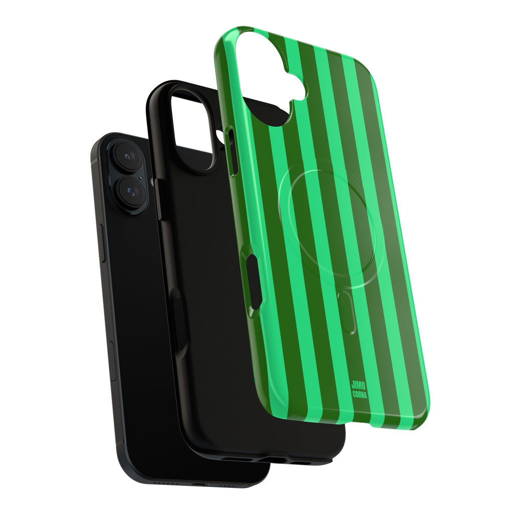 Bold Stripes MagSafe iPhone Case | Olive Green