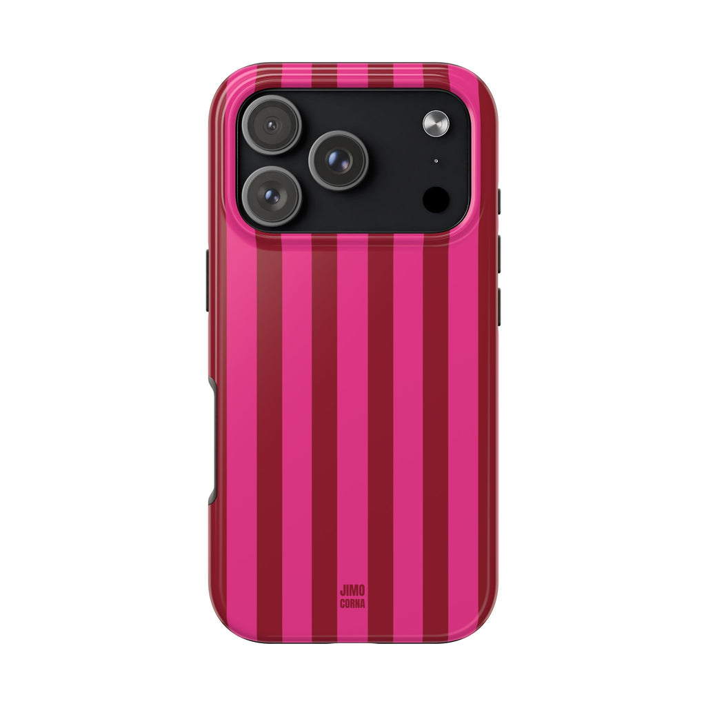 Strawberry Burst Bold Stripes
