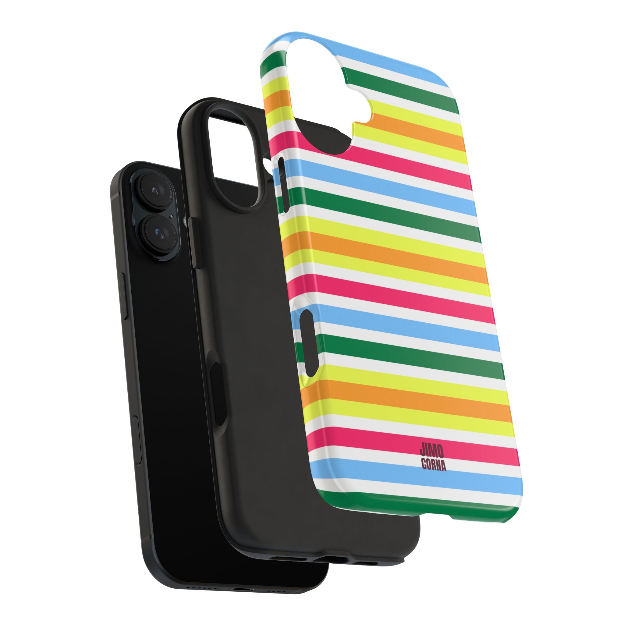 Rainbow Sorbet Stripe iPhone Case