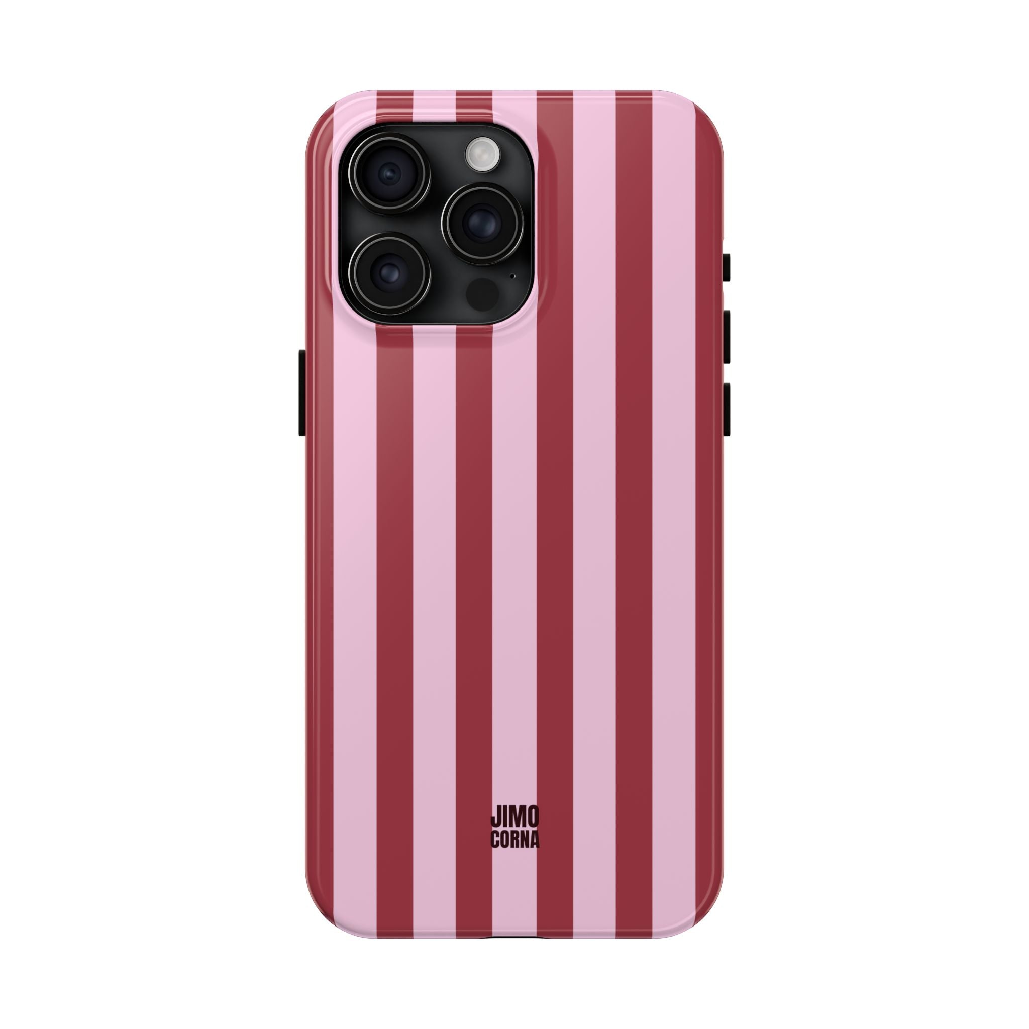 Bold Stripes iPhone Case | Pink and Red