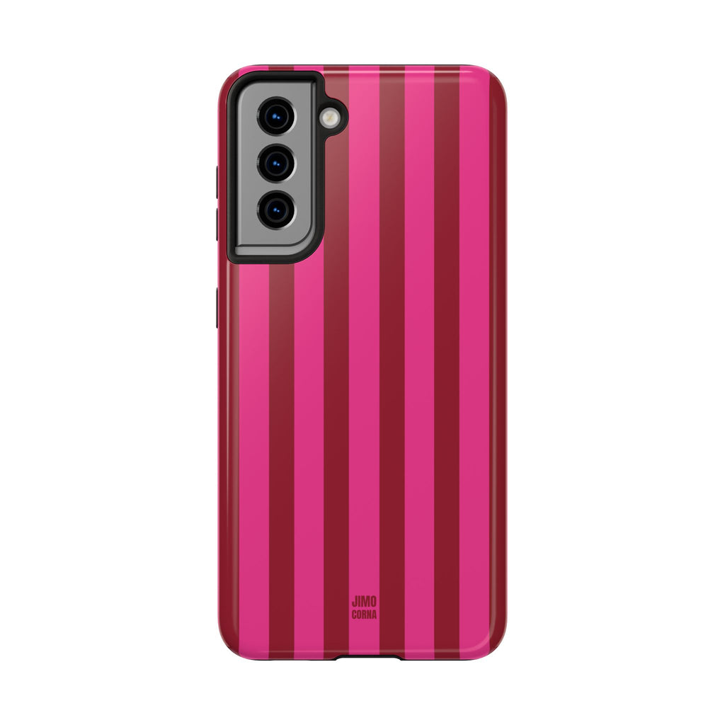 Strawberry Burst Bold Stripes
